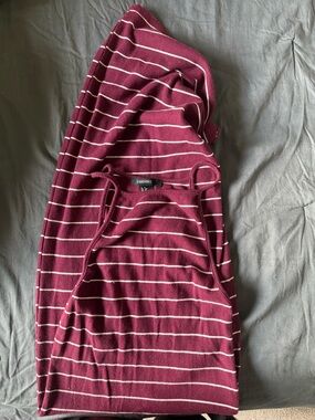 Forever 21 Burgundy and White Striped maxi dress.